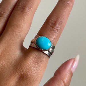Sterling Silver Turquoise Ring, Size 7
